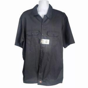 Dickies 1574BK Black Short Sleeve Work Shirt Men's Size 3XT. NWT
